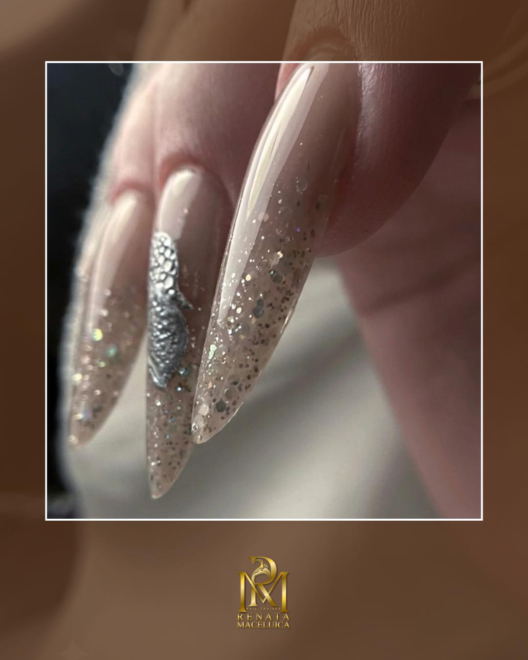 Gepflegtes Nageldesign Detailaufnahme